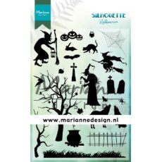 CS1039 Stempel akrylowy - Silhoutte Halloween