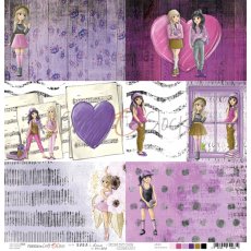 CC-PL-KL-F4 KARA&LINA - ARKUSZ Z OZDOBNYMI KARTAMI