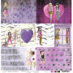 CC-PL-KL-F4 KARA&LINA - ARKUSZ Z OZDOBNYMI KARTAMI