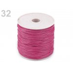 310030-32 Bawełniany sznurek woskowany gr. 1mm -malinowy