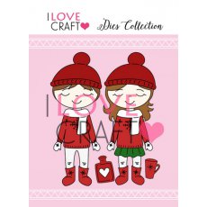 D026 Wykrojnik -dzieci zimowe - winter children