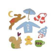 663412 Wykrojnik Sizzix Thinlits - Winter Elements - Zimowe elementy