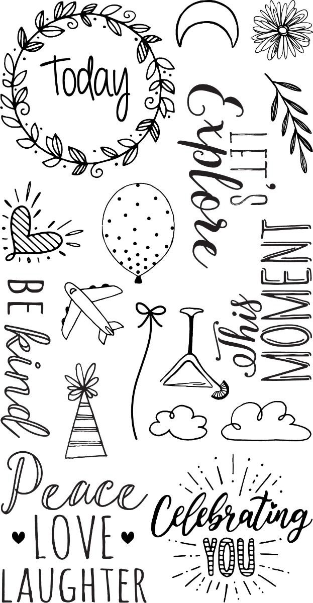 663632 Stemple - Sizzix Clear Stamps - Everyday Sentiments