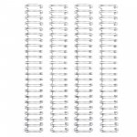 WR660389 Grzbiety do bindowania - WRMK - srebrne, 2,5 cm, 4 szt.