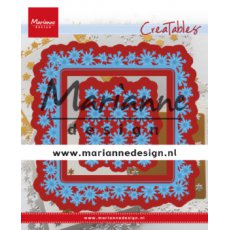 LR0633 Wykrojnik Marianne Design - CreaTables - Snowflakes Square - płatki śniegu w ramce