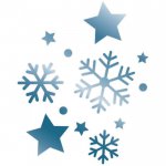 S-EC-FS-NIGHT FOIL STAMP DIE Enchanted Christmas  - Night Sky - nocne niebo