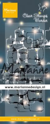 TC0878 Stempel akrylowy Tiny's border - Candles - świeczki