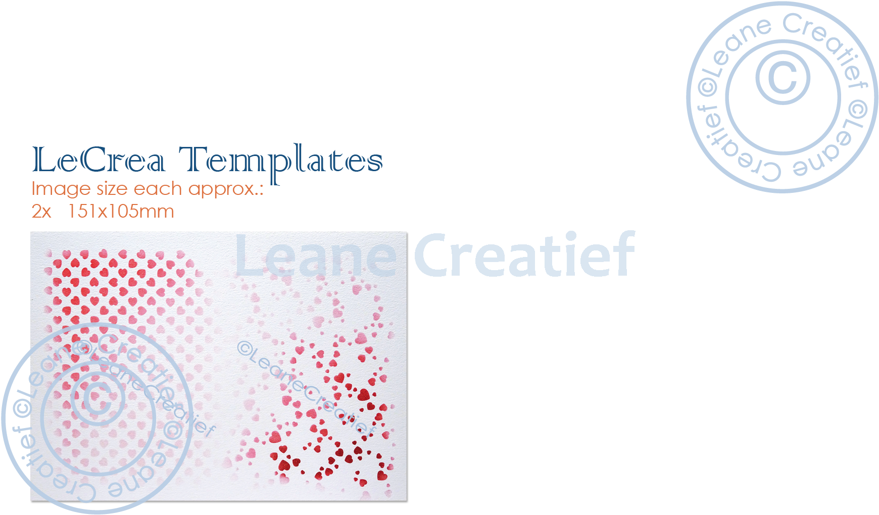 95.6296 Maska - Leane Creatief - Small hearts - małe serduszka