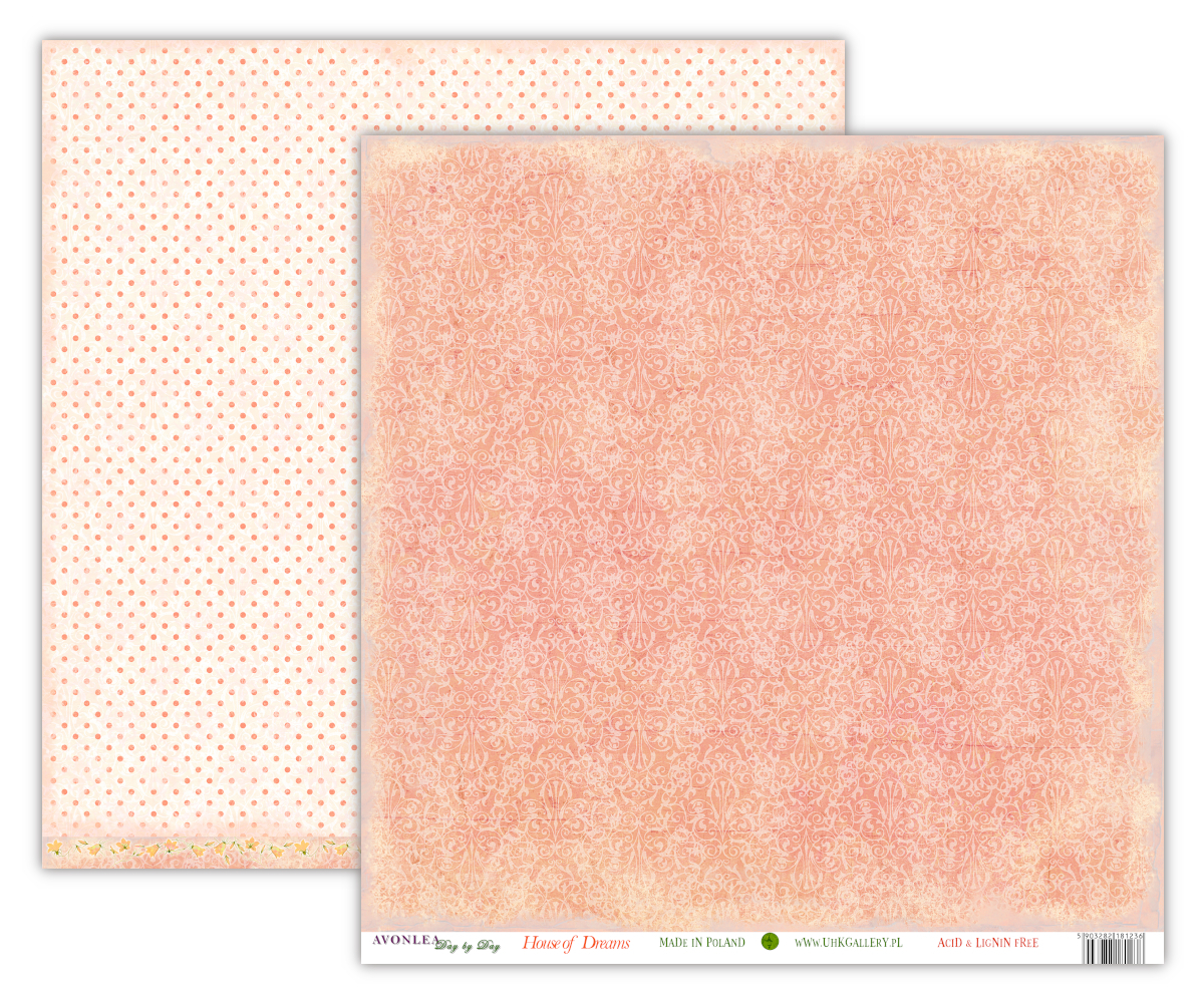 UHK-AV-DBD-S03 AVONLEA-SPRING-HOUSE OF DREAMS-PAPIER DWUSTRONNY 30,5 x 30,5 cm