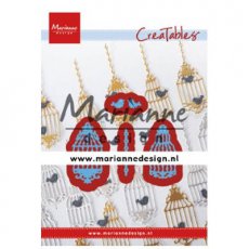 LR0640 Wykrojnik Marianne Design - CreaTables - Birdcage set - zestaw klatek dla ptaszków