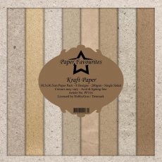 PF316 Zestaw papierów jednostronnych-30,5 x 30,5 cm-Paper Favourites-Kraft Paper