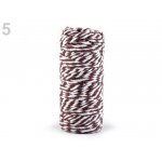 310144-5 Sznurek ozdobny gr.1,5mm biało-brązowy