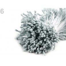 750934-13 Pręciki do kwiatków -NIEBIESKOSZARY- duża wiązka ok.400 szt