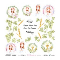 FCG-01 First Communion Girl- Arkusz Do Wycinania - ScrapAndMe