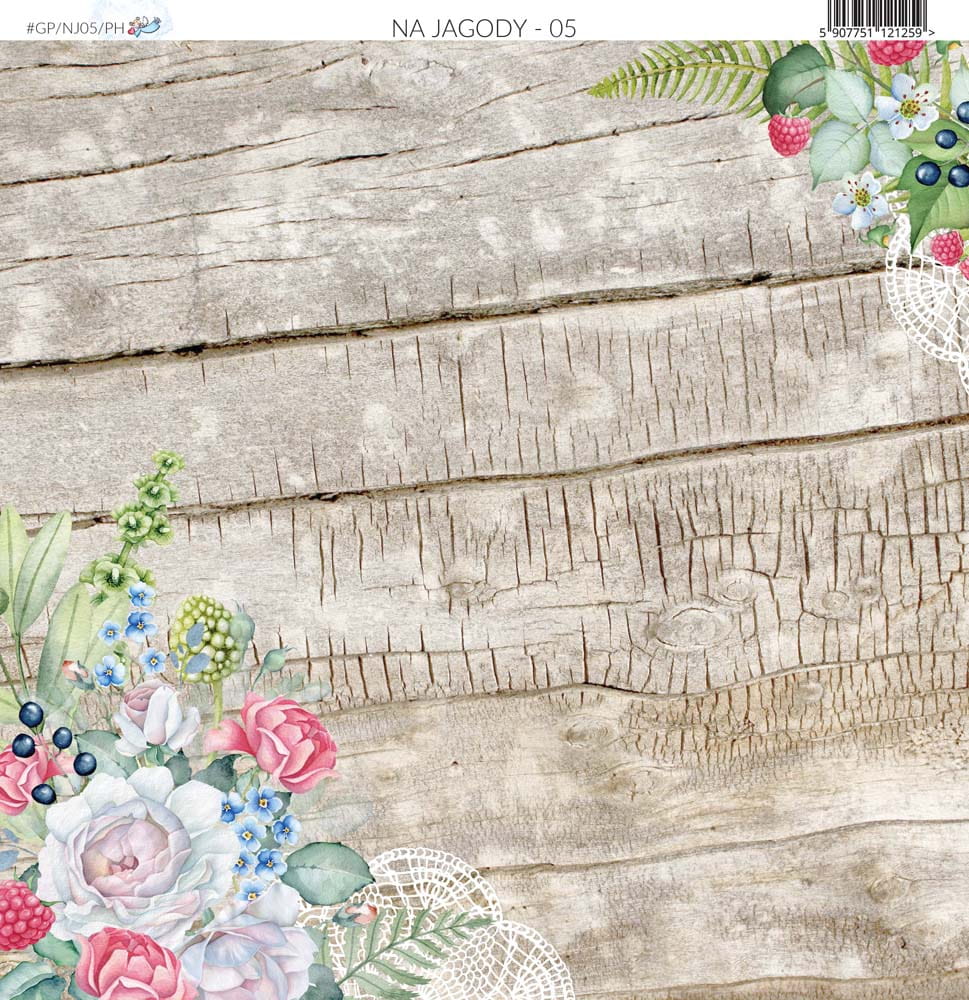 PH-NJ05 NA JAGODY 05 - PAPIER DWUSTRONNY 30,5x30,5cm