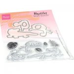 EC0181 Stemple silikonowe z wykrojnikami -animals reptiles- gady