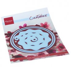 LR0672 Wykrojnik Marianne Design - CreaTables -round box & flower-kwiat
