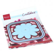 LR0673 Wykrojnik Marianne Design - CreaTables -square box & flower-kwiat