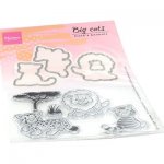 EC0182 Stemple silikonowe z wykrojnikami -animals big cats-tygrysy