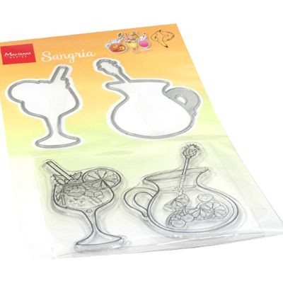 HT1655 Stemple silikonowe z wykrojnikami - Sangria