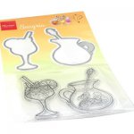 HT1655 Stemple silikonowe z wykrojnikami - Sangria