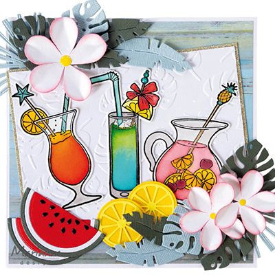 HT1655 Stemple silikonowe z wykrojnikami - Sangria