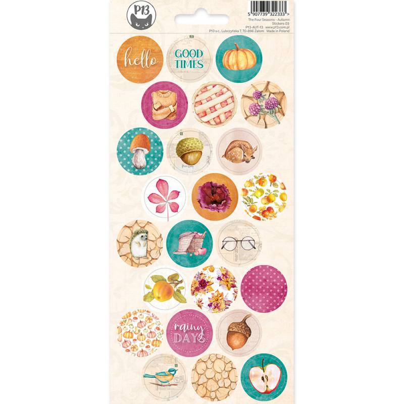 P13-AUT-13 ARKUSZ NAKLEJEK THE FOUR SEASONS - AUTUMN 03, 10,5 X 23CM
