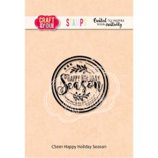 CS001 Stempel akrylowy-   Happy Holiday Season