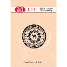 CS005 Stempel akrylowy-  Wesołych Świąt 2