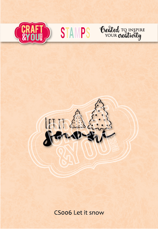 CS006 Stempel akrylowy Let it snow