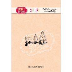 CS006 Stempel akrylowy Let it snow