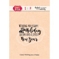 CS007 Stempel akrylowy  Wishing you a happy