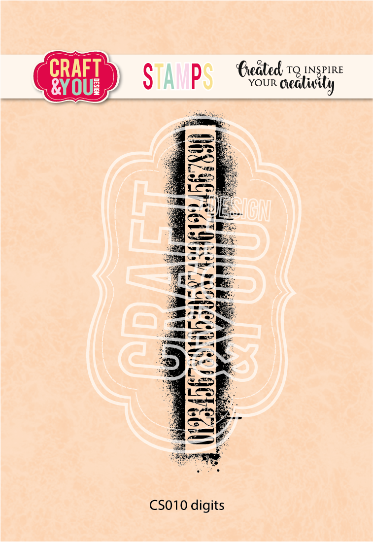 CS010 Stempel akrylowy Digits / Cyfry