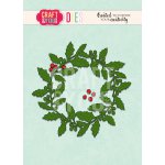CW090 Wykrojnik /Die- Holly wreath-wianek ostrokrzew Craft&You Design