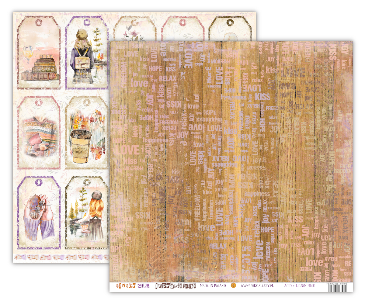 UHK-GG-I Ginger Girl - IMPRESSIONS-PAPIER DWUSTRONNY 30,5 x 30,5 cm