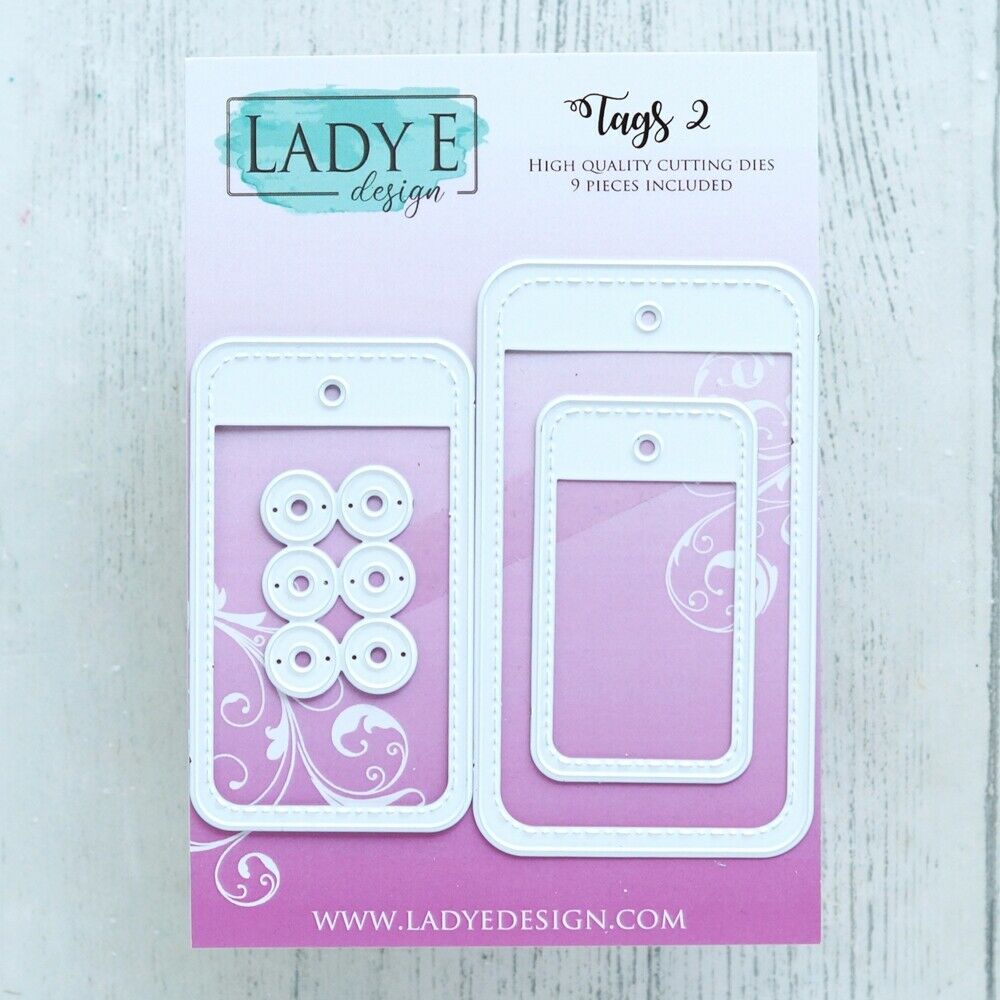 LE-TAG2 Wykrojniki - Tagi zestaw 2 - tags 2 -Lady E Design
