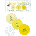 25.6890 Pianka do wykonywania kwiatków A4-zestaw 12 - Yellow-żółty