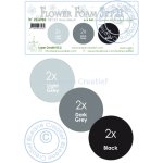 25.6982 Pianka do wykonywania kwiatków A4-zestaw 21 Grey-Black - szaro-czarny