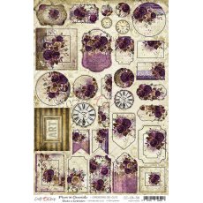 CC-CB-36 PLUM IN CHOCOLATE-CARDBOARD DIE CUTS