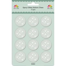 ES002 Naklejki epoksydowe przeźroczyste z brokatem w kolorze SEPIA - Vintage 