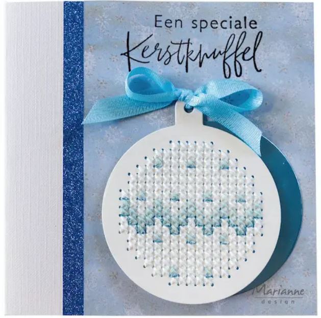CR1523 bombka haft krzyżykowy canva - cross stich canva circle