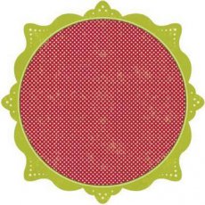 Die-cut 30,5 x 30,5 z brokatem Mini Dot Red Mistletoe