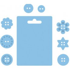 LR0188 Wykrojniki - zawieszka,guziki i kwiatki