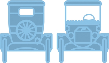 LR0197 Wykrojniki auta retro