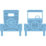 LR0197 Wykrojniki auta retro