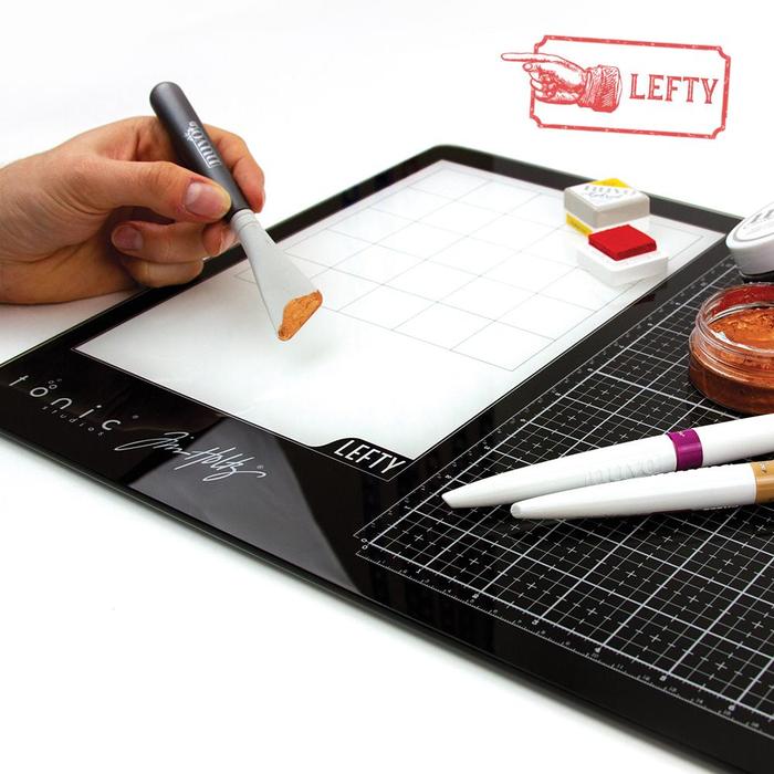 1913E Tim Holtz - Glass Media Mat - szklana mata / duża, lewa