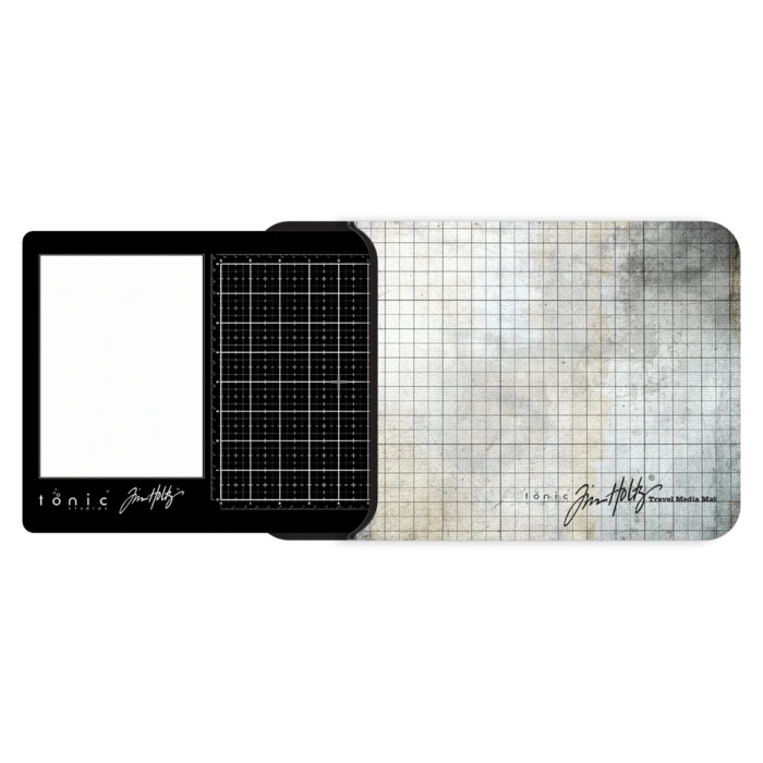 2632E Tim Holtz - Travel Glass Media Mat - szklana mata / lewa