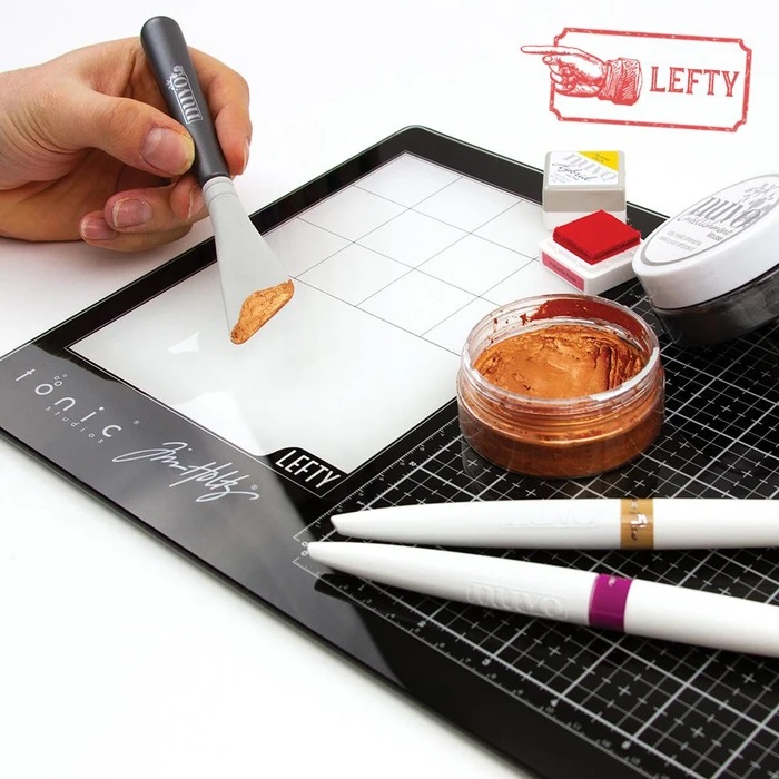 2632E Tim Holtz - Travel Glass Media Mat - szklana mata / lewa