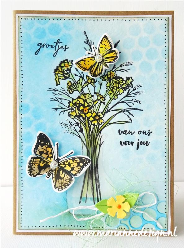 TC0880 Stemple silikonowe z wykrojnikami - Tiny's Dragonfly stamp & die set - bukiet, motyl, ważka