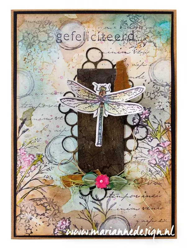 TC0880 Stemple silikonowe z wykrojnikami - Tiny's Dragonfly stamp & die set - bukiet, motyl, ważka